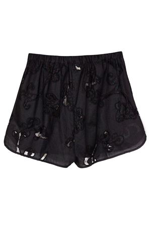 Black Embroidered Poplin Shorts SEMI COUTURE | S6SL11Y690